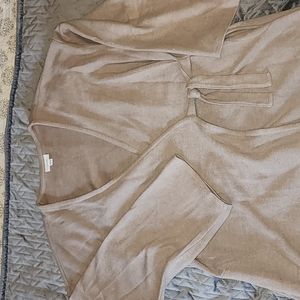 JJill L wrap tunic in light taupe